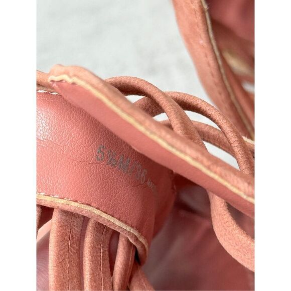 Vince Camuto Gladiator Sandals Womens Revey Coral Leather Open Toe Wedges - Picture 9 of 12